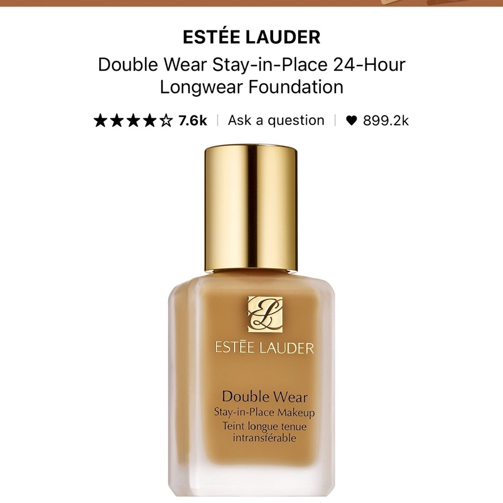 Estee Lauder Double Wear Foundation - 4N1 medium tan with neutral undertones